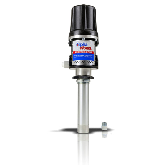 AlphaWorks Tambor de bomba de transferencia de aceite 10.6GPM/40LPM 5:1 de alta presión o 7.4GPM/28LPM Doble acción 3:1 de alto flujo (no para gas o diesel) (bomba de tambor de transferencia de aceite de alta presión 5:1)