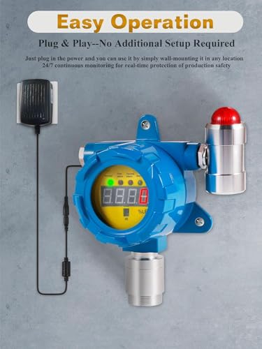 EX LEL Detector de gas – Soporte industrial de pared para monitoreo continuo | A prueba de explosiones | Alarmas de sonido y luz | Salida de relé | 0-100% LEL