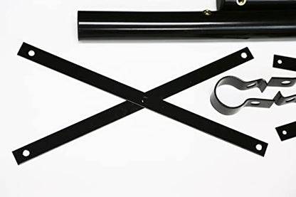 Juego de guardabarros de polietileno negro 24x24 Freightliner Kenworth Peterbilt con herrajes