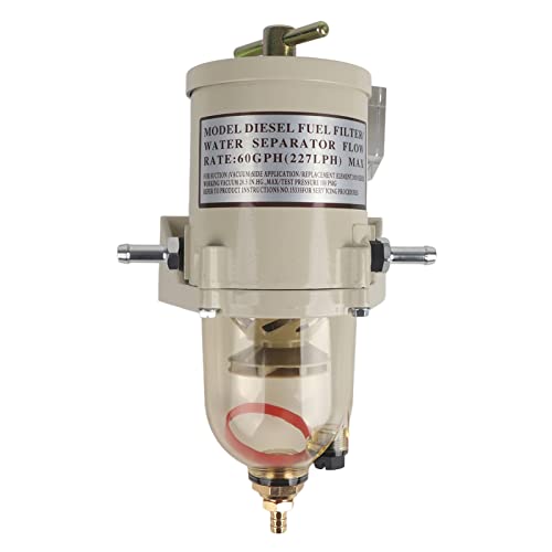 Separador de agua para Diesel del coche, ensamblaje del separador de agua del filtro de combustible para Diesel del motor con junta de tornillo 500FG