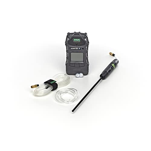 MSA 10116926 ALTAIR 5X - Detector multigas (LEL, O2, CO, H2S), línea de 10 pies, sonda de 1 pie, dispositivo de carbón con pantalla monocromática, monitor de gas portátil, UL/CSA, incluye instrumento/línea/sonda