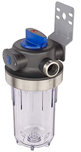 HD200-C - Filtro resistente de 1” de entrada y salida, equivalente a la carcasa del filtro de agua entera Culligan WH-HD200-C, color azul