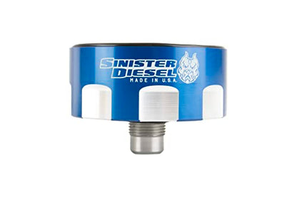 Sinister Diesel Adaptador de filtro CAT para GMC Duramax y CHEVY 2001-2016 - Filtro de combustible CAT de 2 micras