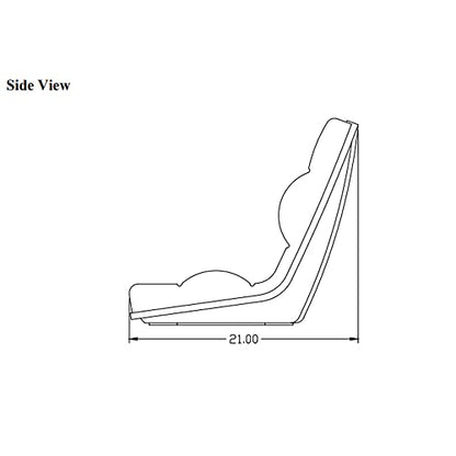 Asiento negro para funda retroexcavadora 580C 580D 580E 580K 580L 580M