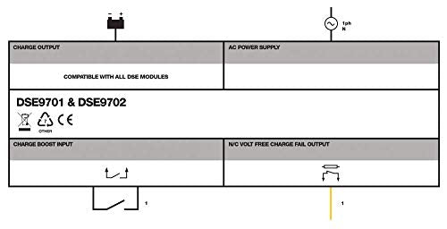 DSE9701 Original – Fabricado en Reino Unido | Cargador de batería vertical de 24 voltios 5 amperios (90-305 V 50/60 Hz) | DSE9701-01 | 1 año de garantía