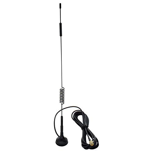 Antena omni de resorte direccional GSM con conector macho SMA, cable de 3 pies y base magnética, bandas 3G 4G LTE, ganancia de 12 dBi y 698-960/1710-2700 MHz