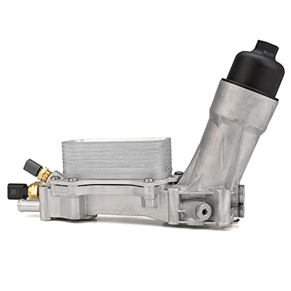 68310865AB 3.6 Adaptador de carcasa de filtro de enfriador de aceite de motor compatible con Dodge Journey Charger Challenger Caravan Ram ProMaster Jeep Wrangler Grand Cherokee Chrysler 200 300 2017 2018