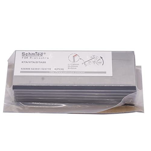 6 paletas de carbono 532778 compatibles con bomba Rietschle DTA 80, KTA 80/1, KTA 80/2, KTA 80/3, KTA 80/4 130-2.047-0.197 in