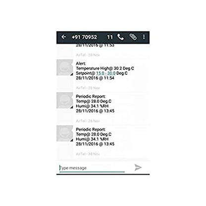 Monitor de alarma de humedad y temperatura en tiempo real con alertas de SMS/correo electrónico junto con certificado de calibración + 12 meses de garantía