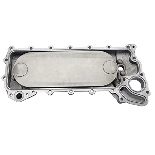 Núcleo del enfriador de aceite + cubierta 97333877 97334100 compatible con ISUZU 4HE1 NPR NPR-HD NQR Chevrolet W3500 W4500 W5500 W5500HD Tiltmaster GMC W3500 W4500 W5500 W50000 W500 W5 W5000 W5 HD hacia adelante 4. 8L 1998-2004