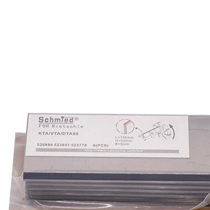 6 paletas de carbono 532778 compatibles con bomba Rietschle DTA 80, KTA 80/1, KTA 80/2, KTA 80/3, KTA 80/4 130-2.047-0.197 in