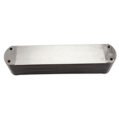 13 placas de enfriador de aceite Core 4965482 4955830 4965487 compatible con Cummins ISX15 X15 QSX15 14.9L 15L 2008-Present