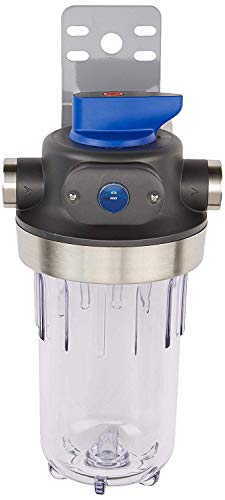 HD200-C - Filtro resistente de 1” de entrada y salida, equivalente a la carcasa del filtro de agua entera Culligan WH-HD200-C, color azul