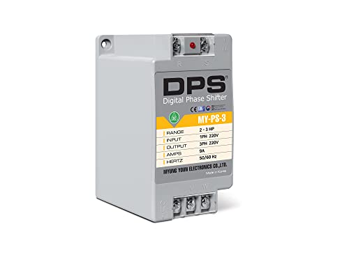 Convertidor monofásico a trifásico, modelo MY-PS-3, apto para motores trifásicos de 2HP (1,5 kw) 6 amperios 200-240 V, un DPS tiene que usarse solo para un motor