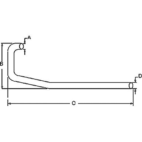 NAA5255D - Tubo de escape nuevo para Ford / New Holland Tractor NAA Jubilee 1953-1964
