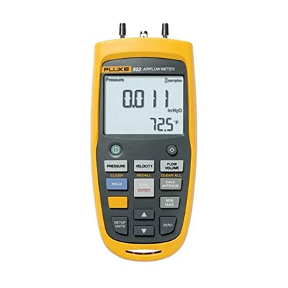 Fluke 922 Micromanómetro de flujo de aire con visualización retroiluminada brillante, presión +/- 0.6 psi (0.6 psi), velocidad de 16000 fpm, volumen 99999 cfm