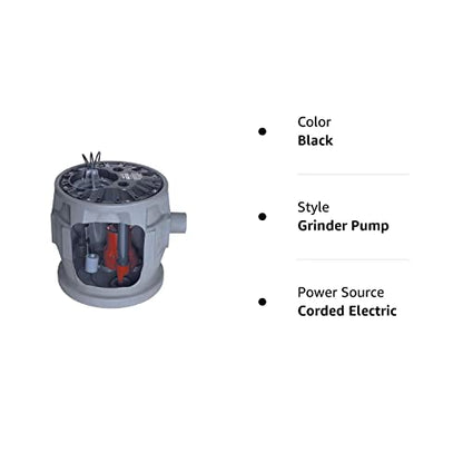 Liberty Pumps 1 HP, sistema de bomba de amoladora, 115 VCA (P382XPRG101)