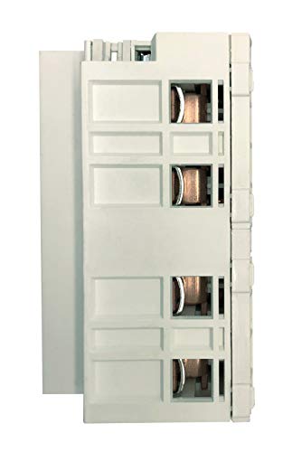 Electrodepot - Contactor IEC 500V (90 Amp, 4 polos, normalmente abierto, modelo delgado, bobina 220VAC, inductivo 60A, resistivo 100A, con base de montaje para carril DIN)