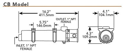 HOTSTART CB115100-000 - Calentador de motor hermético Precalentador de refrigerante - Original - 1 año de garantía