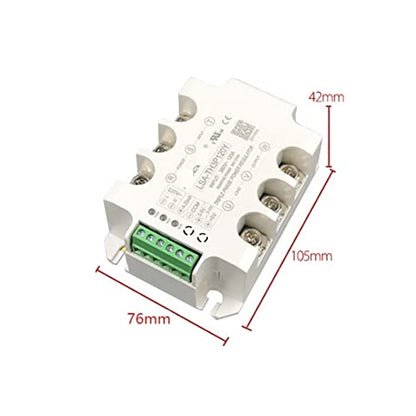 BBAUER Regulador de potencia regulador de voltaje de CA trifásico, tiristor, relé de estado sólido, atenuación 15A-200A, 1 unidad (color: solo módulo, tamaño: 200 A (50 KW))