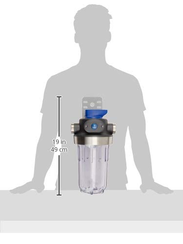 HD200-C - Filtro resistente de 1” de entrada y salida, equivalente a la carcasa del filtro de agua entera Culligan WH-HD200-C, color azul