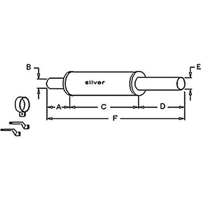 70229531 Silenciador fabricado para Allis Chalmers WC WD WD45 D17 170 175 Series III