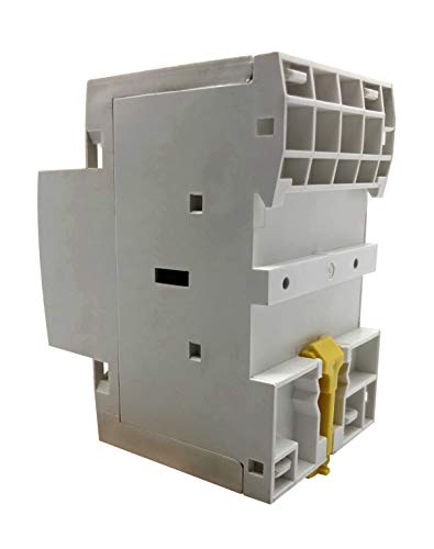 Electrodepot - Contactor de 4 polos de 40 amperios 2NO 2NC IEC 400V (funcionamiento silencioso) - Bobina 110/120VAC, inductiva 40A, resistiva 60A con base de montaje para carril DIN
