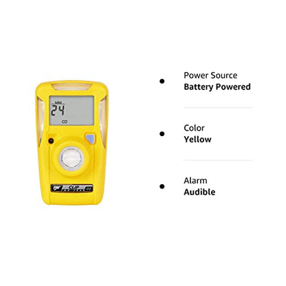 BW Technologies BWC2-M BW Clip Single Gas CO Monitor, 35/200, Amarillo, Estándar