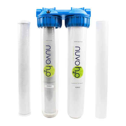 NuvoH2O Home Duo - Sistema de filtración de sabor y suavizante para toda la casa