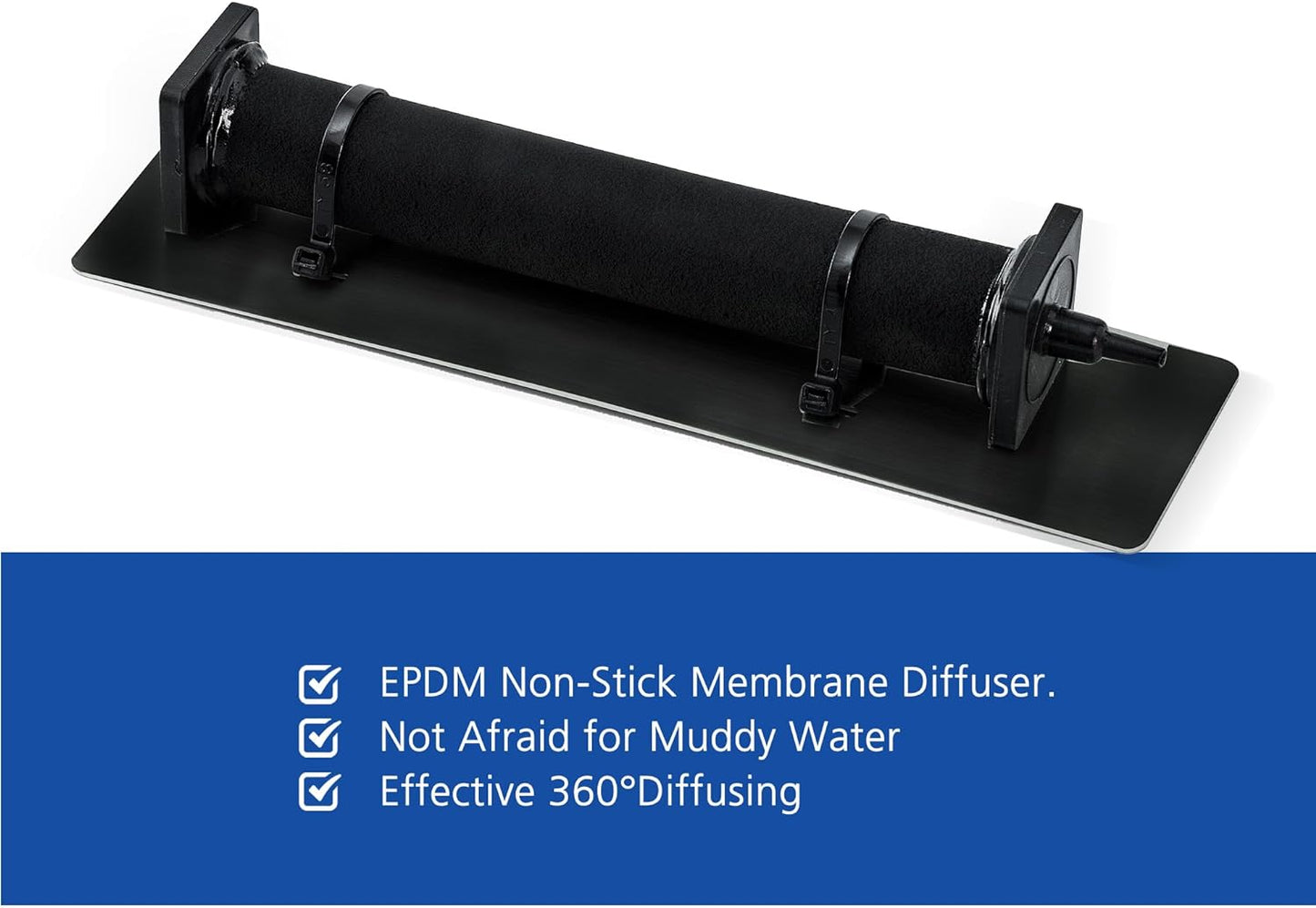 Kit de aireación y aireación de estanque, kit de bomba de aire de estanque séptico para estanques de hasta 8000 galones, sistema de aireación de estanque todo en uno, línea de aire ponderada