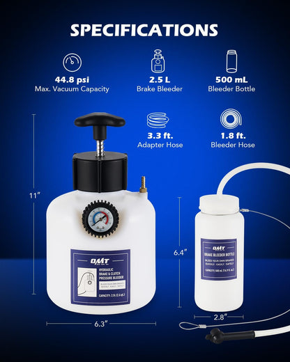 Orion Motor Tech Bomba de Líquido de Transmisión de 7.5 L, Kit de Recambio Manual ATF de 2 Galones, Bomba de Mano de Líquido de Transmisión, Bomba de Transferencia de Líquido de Transmisión