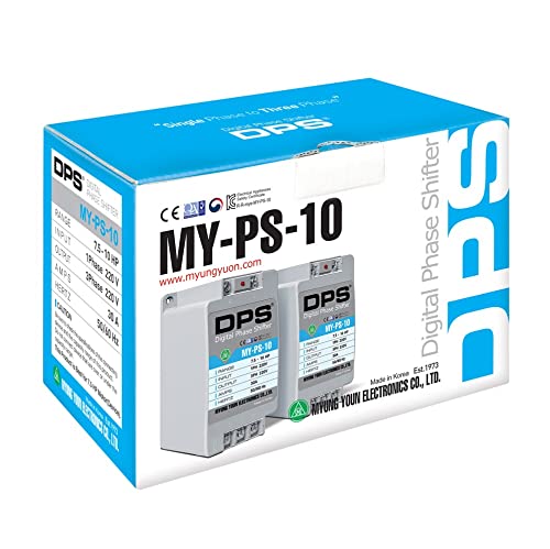 DPS Convertidor monofásico a trifásico, Modelo MY-PS-10, Apto para Motores trifásicos de 7.5 HP (5,5 kw) 23 amperios 200-240 V, un Tiene Que usarse Solo para un Motor