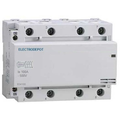 Contactor de 100 amperios normalmente abierto NO 100A, 4 polos, bobina de 120 V 110 V Potencia de iluminación AC, Solar