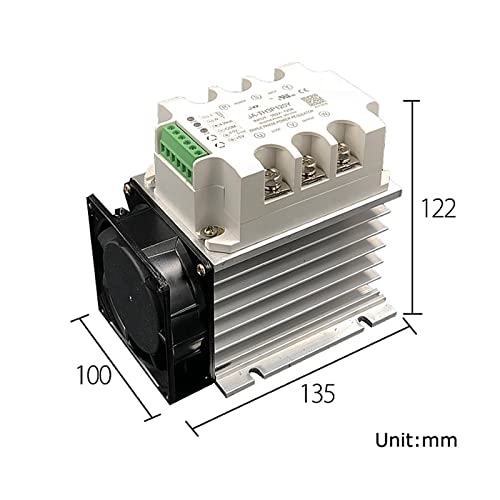 BBAUER Regulador de potencia regulador de voltaje de CA trifásico, tiristor, relé de estado sólido, atenuación 15A-200A, 1 unidad (color: solo módulo, tamaño: 200 A (50 KW))