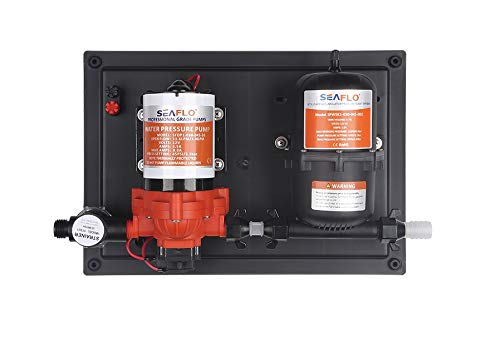 Sistema de bomba de agua y depósito de acumulador Seaflo 33 – 12 V CC, 3.0 GPM, 45 PSI, tanque de 0,2 galones