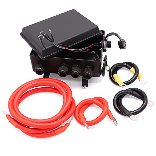 Torkettle Contactor de control de relé solenoide de cabrestante, caja precableada para cabrestante eléctrico ATV UTV de 8000-16000 libras, 12 V