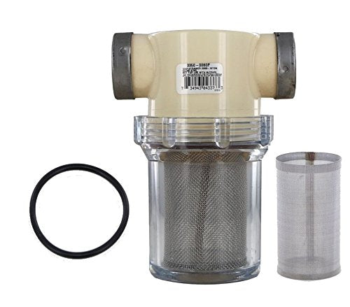 Hypro 3350-0060P - Colador de línea de nailon con junta tórica 1700-0057 y pantalla 3800-0041 50 malla (paquete de 3 artículos)