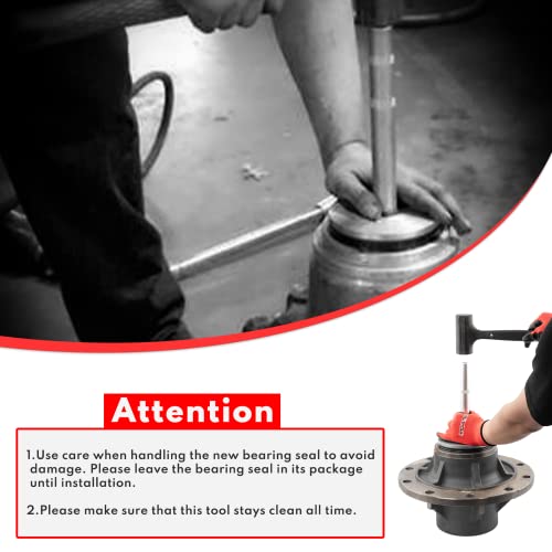 BILITOOLS Kit de instalación de sellos de cubo de camión, juego de carreras de rodamientos y sellos de alta resistencia para clase 7 y clase 8