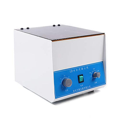 LD-4 centrífuga eléctrica de laboratorio, 4000 rpm 4 tubos x 3.4 fl oz centrífuga máquina con temporizador y control de velocidad para laboratorio
