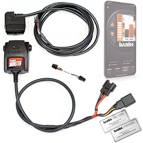 Precision Parts Banks Power 64310-C Pedal Monster Kit para uso con teléfono compatible con gas F250/F350 Diesel 6.7 y 6.2/7.3