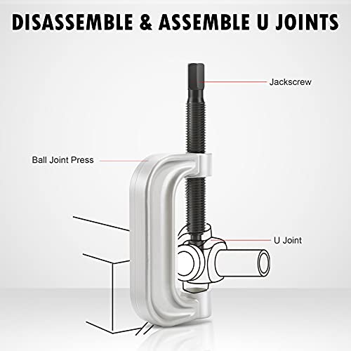 OMT - Kit de herramientas de extracción de juntas esféricas y juntas en U con adaptadores 4x4, para la mayoría de automóviles y camiones ligeros 2WD y 4WD (BL)