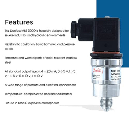 Danfoss 060 g1444 presión transmisor mbs3000