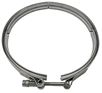 DPF Abrazadera de escape en V para filtro de partículas diésel Cummins ISB | Abrazadera en V de 9.5 pulgadas, sustituye a Cummins 2871861 4965096 2877857 | CAT 496-5063 | Q187680, P238307