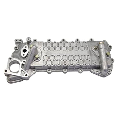 Núcleo del enfriador de aceite + cubierta 97333877 97334100 compatible con ISUZU 4HE1 NPR NPR-HD NQR Chevrolet W3500 W4500 W5500 W5500HD Tiltmaster GMC W3500 W4500 W5500 W50000 W500 W5 W5000 W5 HD hacia adelante 4. 8L 1998-2004