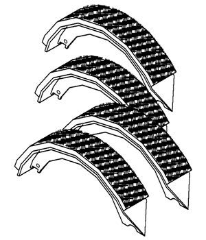 Dos pares de zapatas de freno 8N2200B para Ford New Holland Tractor modelos 8N y NAA (Jubilee)