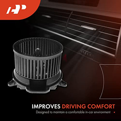 Motor soplador de calentador HVAC con motor sin escobillas compatible con vehículos Freightliner - M2 2005-2014, M2 106 2003-2015, M2 112 2006-2008 - Parte delantera, repuesto # VCC35000003, VCC929709R