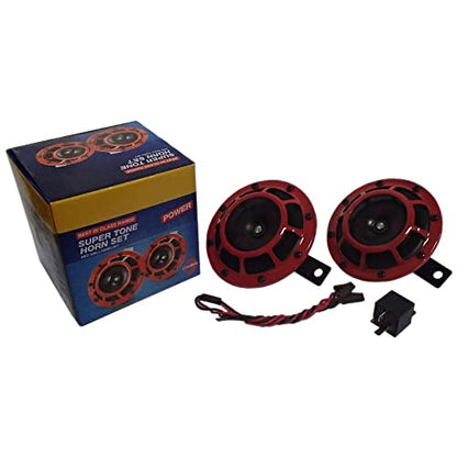 Hella 003399801 - Juego de cuerno de cuerno de doble color rojo