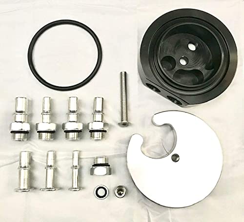 Beans Diesel Kit universal de depósito de combustible de doble puerto multifunción 280003 para FASS/AirDog/Fuelab compatible con Cummins/Duramax/Powerstroke