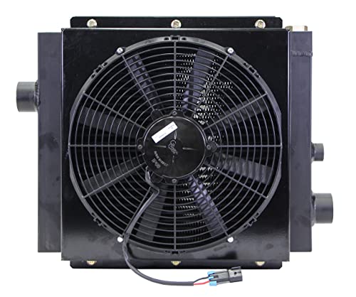 Ventilador de aceite hidráulico móvil y cubierta modelo DC-20 (12 voltios w/OC-63) con o sin válvula de derivación (sin derivación)