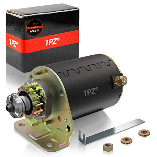 LG6-ST1 Briggs & Stratton starter Motor, Motor de arranque, color negro Reemplazo de Briggs & Stratton Cub Cadet 14,5 16 16,5 17 17,5 18 18,5 HP New Holland Toro Engranaje de acero de 14 dientes 593934 693551 LG693551 BS693551 SE501848